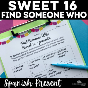 Preview of Spanish Worksheets Irregular Present Tense Verbs  Sweet 16 Spanish Review