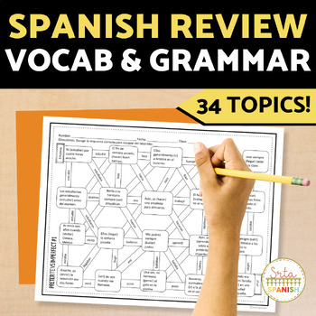 Preview of Spanish Review Worksheets Maze Practice Activities | Emergency Sub Plans Spanish