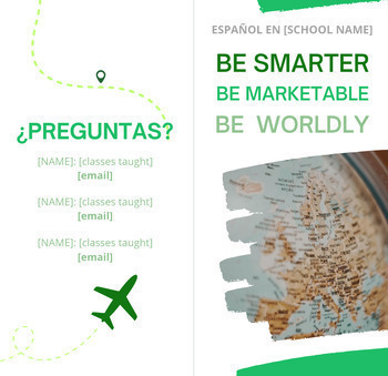 Preview of Spanish / World Language Program Brochure [Template]
