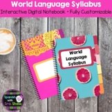 Spanish World Language Syllabus (Digital & Editable) Pink Theme