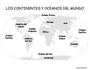 Spanish World Map 7 Continentes 5 Oc Anos By SpanishSpot TPT   Original 2425708 3 