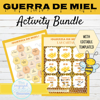 Preview of Spanish Writing Activity BUNDLE with Editable templates | Guerra de Miel