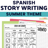 Spanish Writing Activity Roll a Story Summer Theme Sub Plan