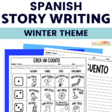 Spanish Writing Activity Roll a Story Winter Theme Writing
