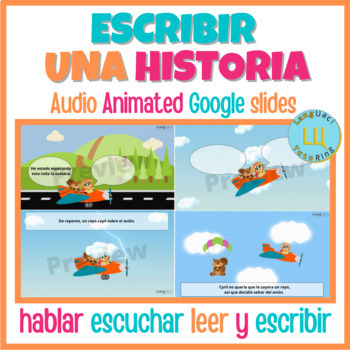 Preview of Spanish | Writing Center | Build-a-Story 3 | Includes AUDIO