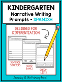 SPANISH Writing Prompts for Kindergarten Narrative Writing