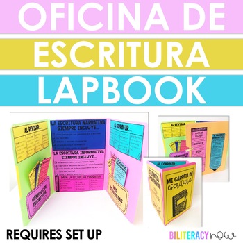 Preview of Spanish Writing Workshop Interactive Lapbook - Oficina de escritura yearlong use