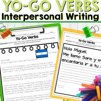 Preview of Spanish Yo Go Verbs - Spanish reading comprehension activities