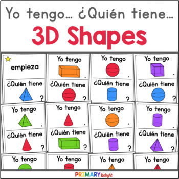 Preview of FREE Spanish Shapes Game with I Have... Who Has...? 3D Shapes