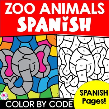 Zoo Animals Math Coloring Pages Addition Sums 10-20 Color by Number Code  Sheets