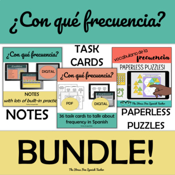 Preview of Spanish adverbs of FREQUENCY frecuencia BUNDLE