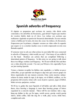 Preview of Spanish adverbs of frequency