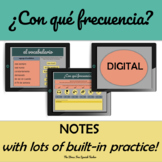 Spanish adverbs of frequency FRECUENCIA NOTES digital resource