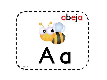 Preview of Spanish alphabet  Posters and flash cards