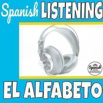 Preview of Spanish alphabet listening comprehension activity  o el alfabeto o el abecedario