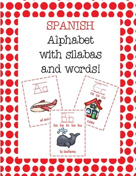 Spanish alphabet with silabas and words by Owl about Bilingual | TPT