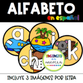 Spanish alphabet word wall - Tarjetas del alfabeto en español