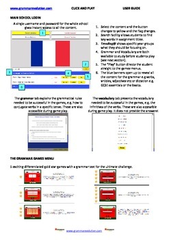 Preview of Interactive Online Games - Spanish French Grammar Dictation Practice