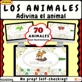 Spanish animal guess Noprep game with picture clues | Los 