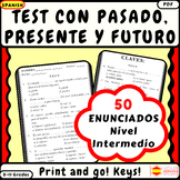 Assessment Spanish past, present and future quiz Print Key