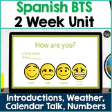 Spanish back to school BUNDLE - Unit for the first 2 weeks