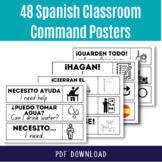 Spanish classroom commands posters