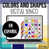 Spanish colors and shapes digital bingo game for Google Slides™