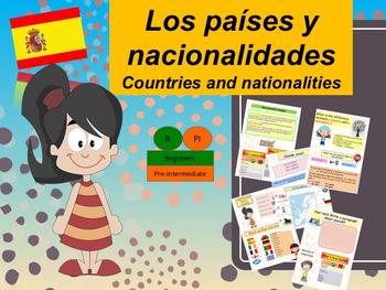 Preview of Spanish countries and nationalities, paises y nacionalidades PPT for beginners