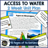 Spanish curriculum social justice unit on access to WATER 
