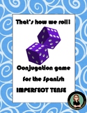 Spanish dice game for conjugation: IMPERFECT Tense, That's