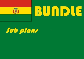 Preview of Spanish emergency sub plans bundle