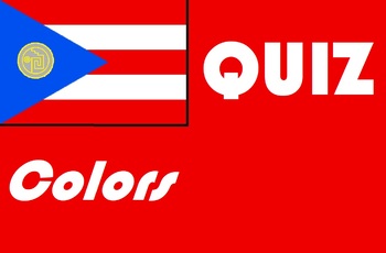 Preview of Spanish español colors quiz or worksheet