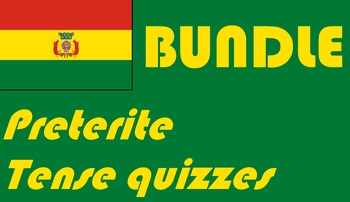Preview of Spanish español preterite tense quizzes or worksheets bundle