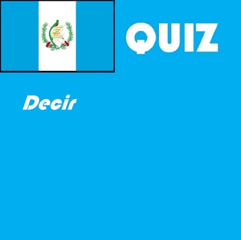 Preview of Spanish español decir to tell four choice quiz or worksheet