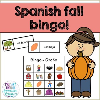 Preview of Spanish fall bingo game - Otoño