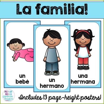 Spanish family posters - la familia by Primary French Immersion