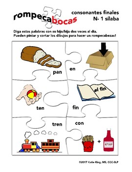 spanish speech therapy worksheets