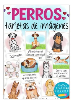 Preview of Spanish flash cards - PERROS (dogs) vocabulario Español