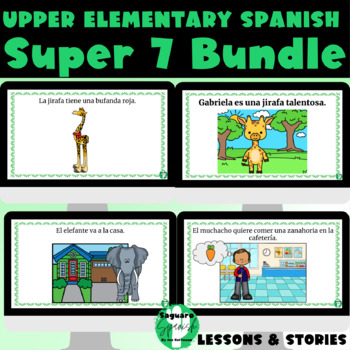 Preview of Spanish for Beginners | Super 7 Verbs Lessons & Stories Bundle