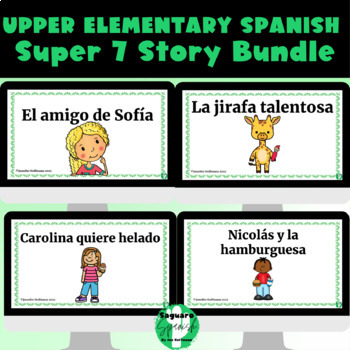 Preview of Spanish for Beginners | Super 7 Verbs Readings Bundle