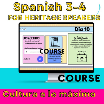 Preview of Spanish for Heritage Speakers Course/ Curso para Hispanohablantes
