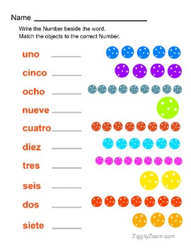 Spanish for Kids: Printables, Activities and Vocabulary Word Work