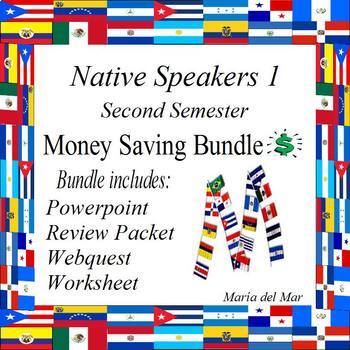 Preview of Spanish for Native Speakers  1 (second semester) curriculum Bundle
