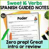 Spanish high frequency verbs - Spanish Sweet 16 verbs guid