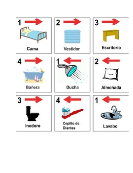 Spanish vocabulary - Home / House - Game & Flash Cards by Enriched ...