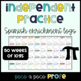 Spanish independent practice enrichment logs (distance learning)