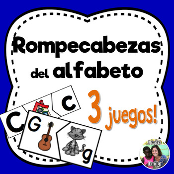 Preview of Spanish initial sound alphabet puzzles