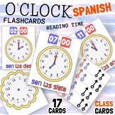 Spanish lesson It's O'clock Flashcards Time Reading & Craf