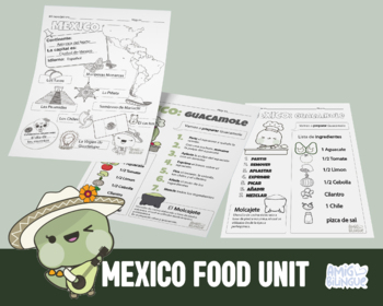 Preview of Spanish lesson Mexico and Food - Guacamole and Tacos