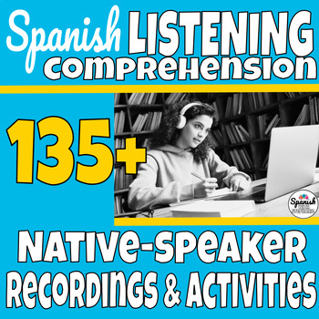 Preview of Spanish listening activities comprehension MEGA Bundle